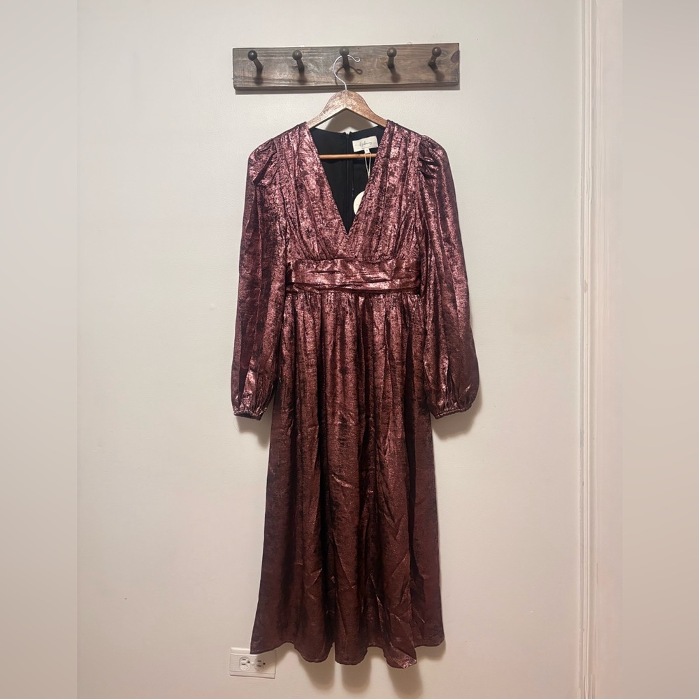 NWT In February Metallic Dress Size S